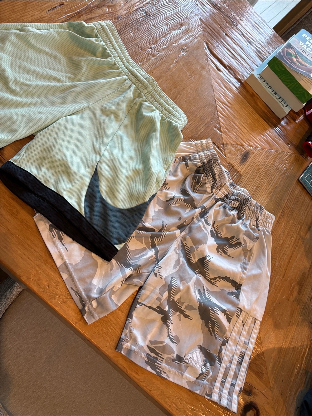 Nike Mint Green & Adidas Gray Camo Athletic Shorts Bundle